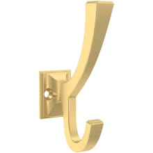 Classic Edge 1 Inch Wide Coat and Hat Hook - Pack of 4
