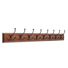 Franklin Brass Wall Mounted 45 in. Tri-Hook Rail, 8 Triple Hooks