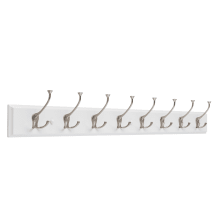 Franklin Brass Wall Mounted 45 in. Tri-Hook Rail, 8 Triple Hooks