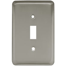 Stamped Steel Round Single Toggle Switch Wall Plate