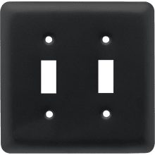 Stamped Steel Round Double Toggle Switch Wall Plate