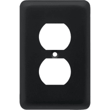 Stamped Steel Round Single Duplex Outlet Wall Plate