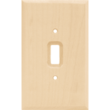 Wood Square Single Toggle Switch Wall Plate - Pack of 3