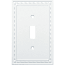 Classic Beaded Single Toggle Switch Wall Plate