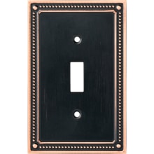 Classic Beaded Single Toggle Switch Wall Plate