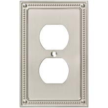 Classic Beaded Single Duplex Outlet Wall Plate - Pack of 3