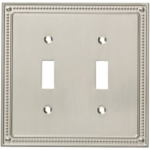 Classic Beaded Double Toggle Switch Wall Plate