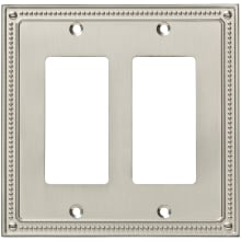 Classic Beaded Double Rocker / GFI Outlet Wall Plate