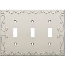 Classic Lace Triple Toggle Switch Wall Plate