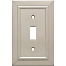 Classic Architecture Antimicrobial 1-Gang Toggle Wall Plate - Pack of 4