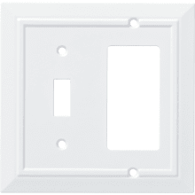 Classic Architecture Single Toggle Switch and Single Rocker / GFI Outlet Wall Plate