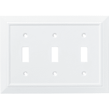 Classic Architecture Triple Toggle Switch Wall Plate