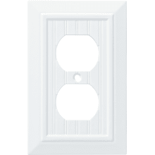 Classic Beadboard Single Duplex Outlet Wall Plate