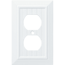 Classic Beadboard Single Duplex Outlet Wall Plate - Pack of 3