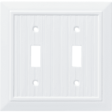 Classic Beadboard Double Toggle Switch Wall Plate