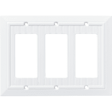 Classic Beadboard Triple Rocker / GFI Outlet Wall Plate