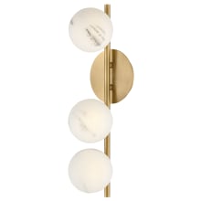 Selene 3 Light 21" Tall Vertical Wall Sconce with Swirled Glass Globes