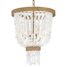 Dune 4 Light 18" Wide Beaded Waterfall Chandelier