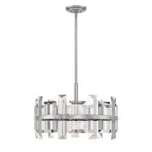 Odette 6 Light 24" Wide Drum Chandelierwith Emerald Cut Crystal Panels
