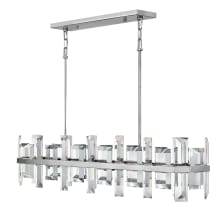 Odette 8 Light 42" Wide Linear Chandelierwith Emerald Cut Crystal Panels