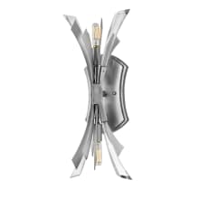 Vida 2 Light 17" Tall Wall Sconce