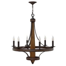 6 Light 1 Tier Chandelier from the Bastille Collection