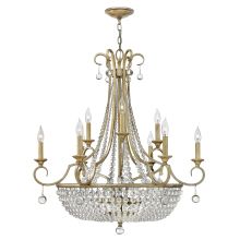 12 Light 2 Tier Draped Chandelier from the Caspia Collection