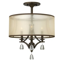 3 Light 1 Tier Drum Chandelier from the Mime Collection