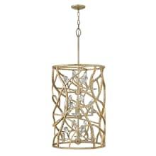 Eve 9 Light Full Sized Foyer Single Pendant with Clear Crystal Buds