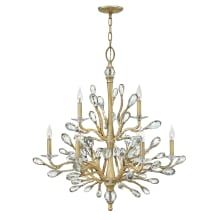 9 Light 2 Tier Candle Style Chandelier from the Eve Collection