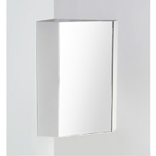 Coda 17-3/4" x 23-1/2" Single Door Framed Corner Medicine Cabinet with Two Shelves