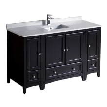 Oxford 54" Free Standing Vanity Set with Wood Cabinet, Quartz Vanity Top, and Single Undermount Sink