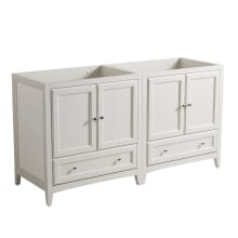 Oxford 59" Double Free Standing MDF Vanity Cabinet Only - Less Vanity Top