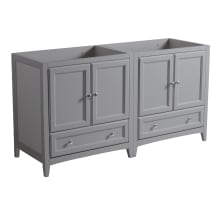 Oxford 59" Double Free Standing MDF Vanity Cabinet Only - Less Vanity Top