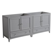 Oxford 71" Double Free Standing MDF Vanity Cabinet Only - Less Vanity Top