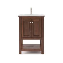 Cambria 24" Free Standing Single Basin Vanity Set with Wood Cabinet and Ceramic Vanity Top