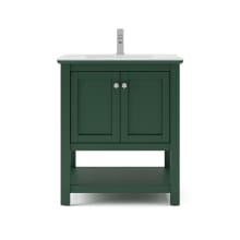 Cambria 30" Free Standing Single Basin Vanity Set with Wood Cabinet and Ceramic Vanity Top