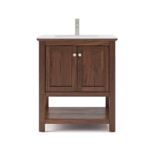 Cambria 30" Free Standing Single Basin Vanity Set with Wood Cabinet and Ceramic Vanity Top