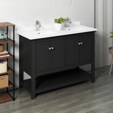 Cambria 48" Free Standing Double Basin Vanity Set with Wood Cabinet and Quartz Vanity Top
