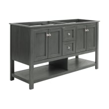 Cambria 60" Double Free Standing Vanity Cabinet Only - Less Vanity Top