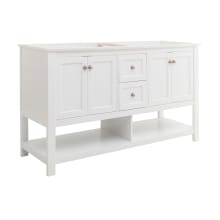 Cambria 60" Double Free Standing Vanity Cabinet Only - Less Vanity Top
