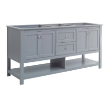 Cambria 71" Double Free Standing Vanity Cabinet Only - Less Vanity Top