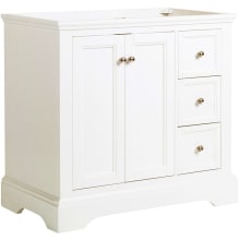 Windsor 36" Single Free Standing Manufactured Wood Vanity Cabinet Only - Less Vanity Top