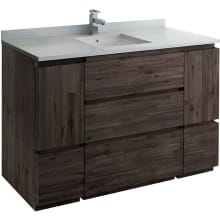 Formosa 54" Free Standing Single Basin Vanity Set with Cabinet and Quartz Vanity Top