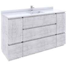 Formosa 59" Single Free Standing Wood Vanity Cabinet Only - Less Vanity Top