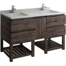 Formosa 58" Double Free Standing Wood Vanity Cabinet Only - Less Vanity Top