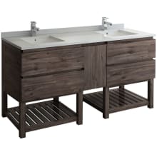 Formosa 72" Free Standing Double Basin Vanity Set with Cabinet and Quartz Vanity Top