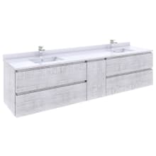 Formosa 82" Double Wall Mounted Wood Vanity Cabinet Only - Less Vanity Top