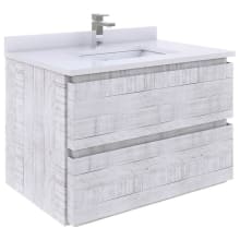 Formosa 30" Wall Mounted Single Basin Vanity Set with Cabinet and Quartz Vanity Top