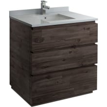 Formosa 36" Free Standing Single Basin Vanity Set with Cabinet and Quartz Vanity Top